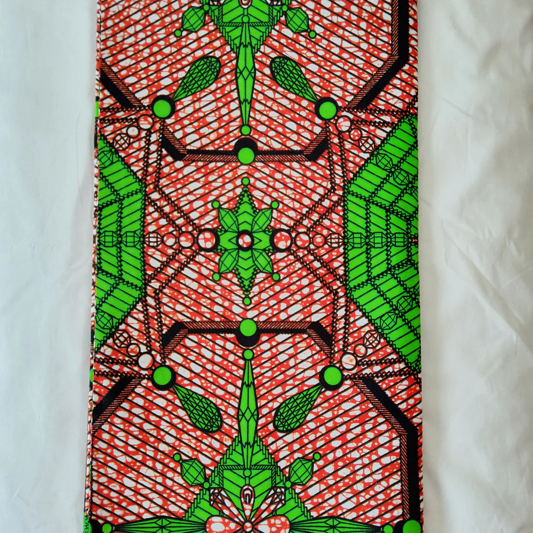 GEOMETRIC PATTERN AFRICAN WAX BLOCK PRINT FABRIC- 2 METERS BUNDLE