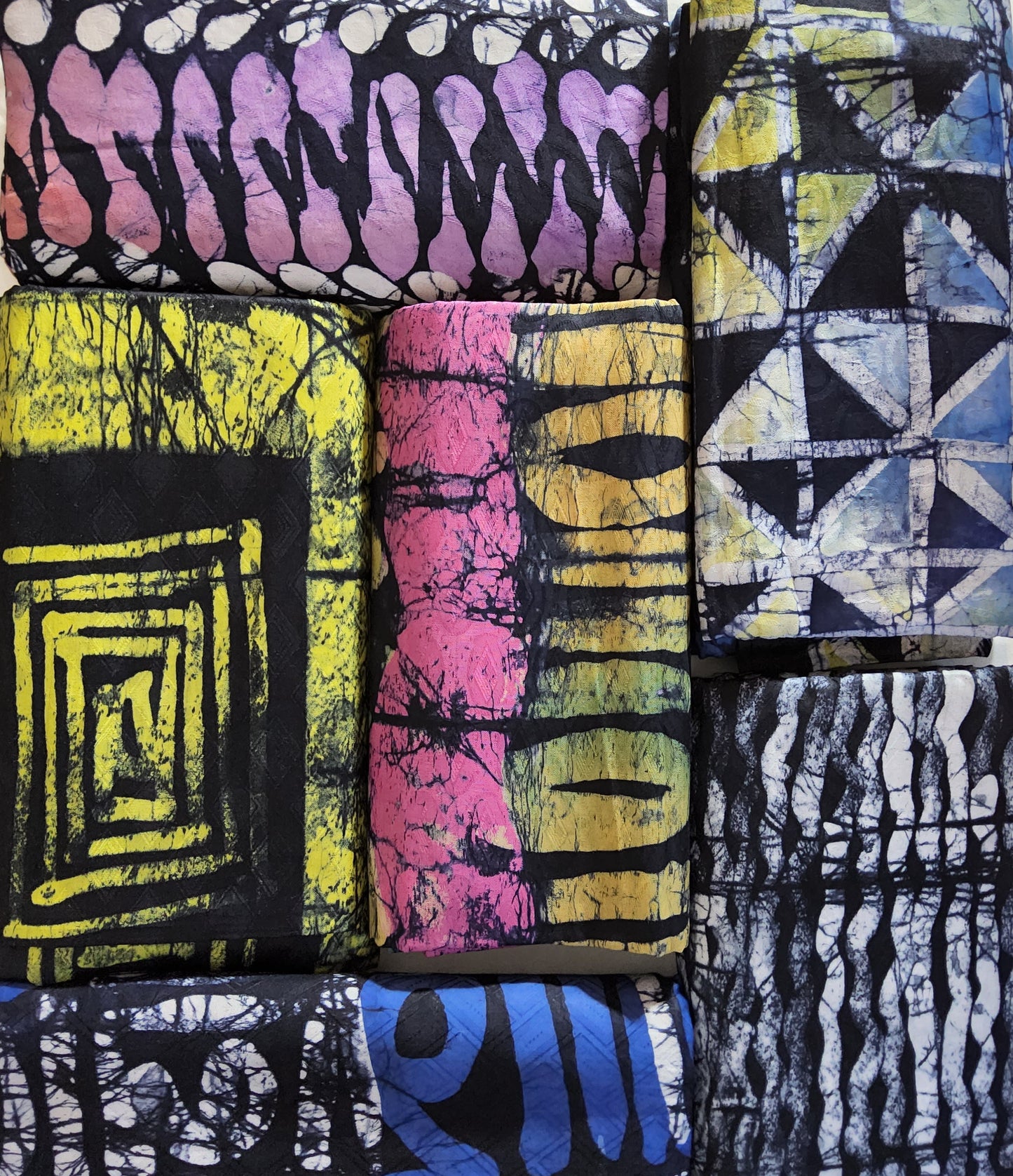 ADIRE - LUSH CLASSIC WEST AFRICAN PATTERN HAND PRINT FABRIC 100% COTTON BROCADE- 1 METER