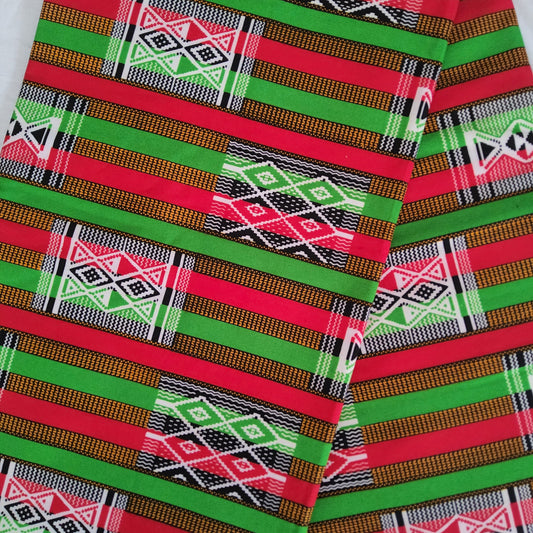 Premium kente Patterned African Wax Fabric - 100% Cotton Holland Print