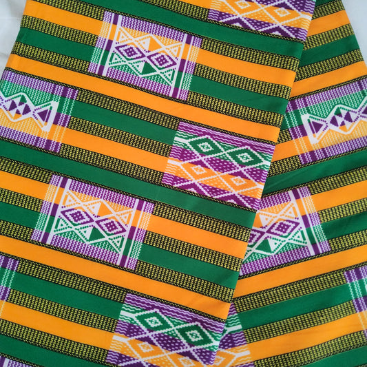 Premium kente Patterned African Wax Fabric - 100% Cotton Holland Print
