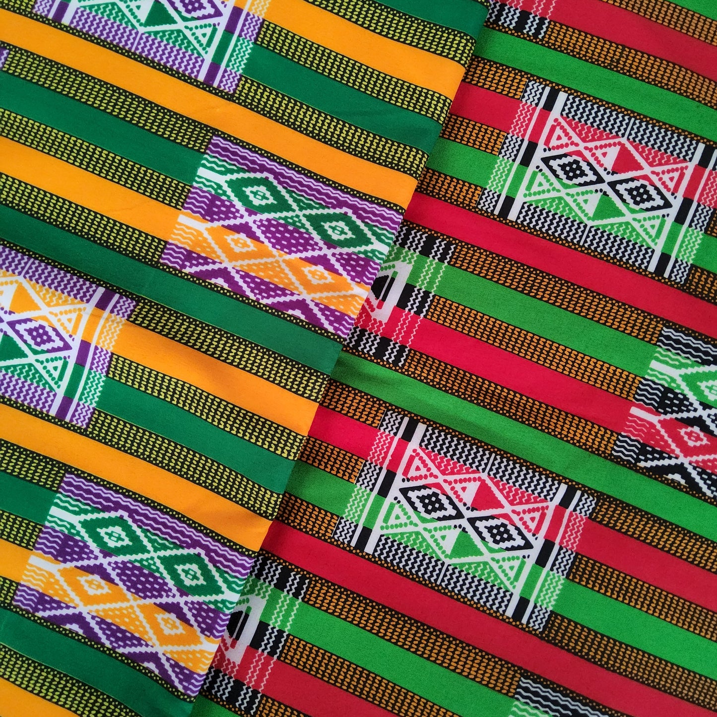 Premium kente Patterned African Wax Fabric - 100% Cotton Holland Print