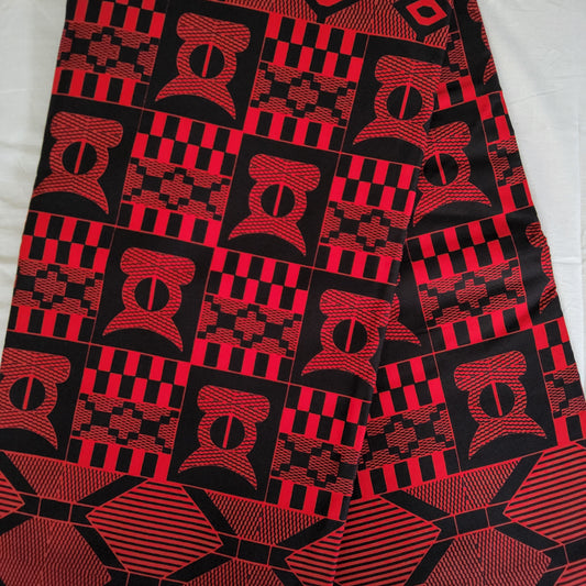 Premium kente Patterned African Wax Fabric - 100% Cotton Holland Print