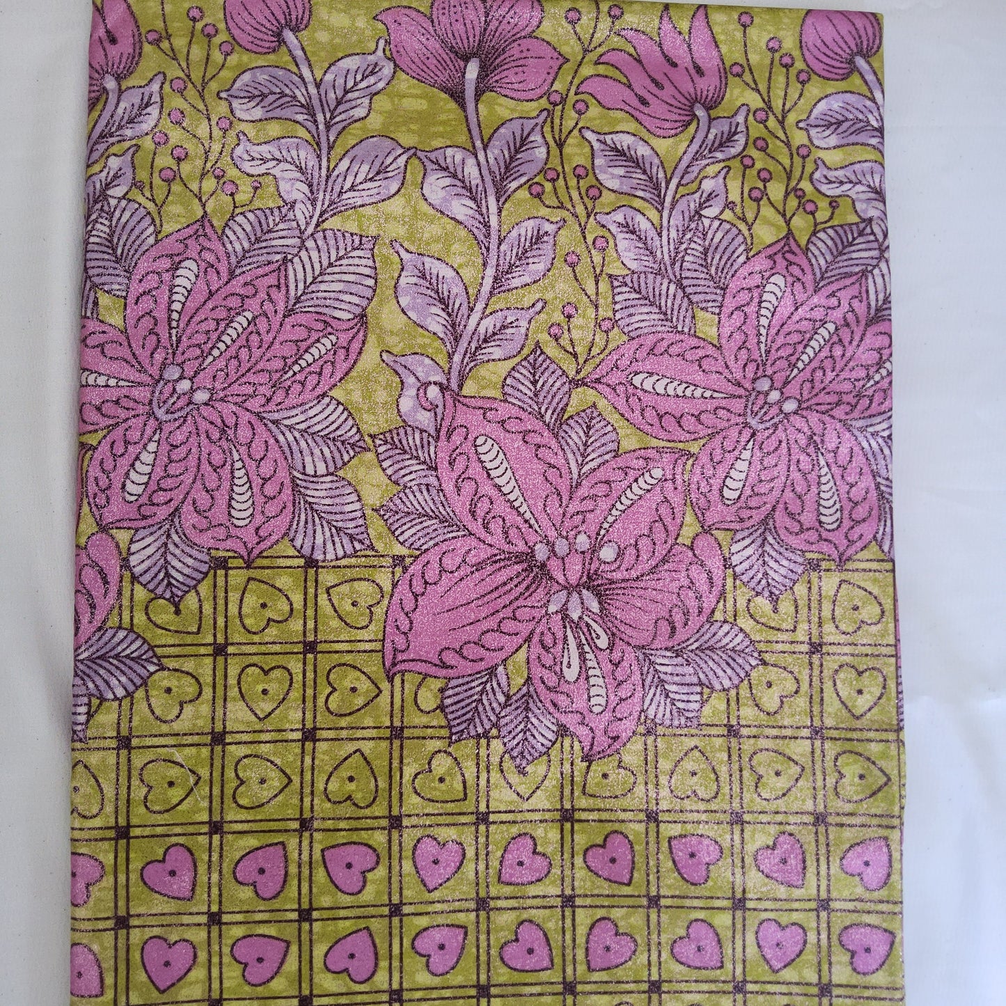 Premium Holland Print 100% Cotton Embellished African Wax Fabric 6 Yards