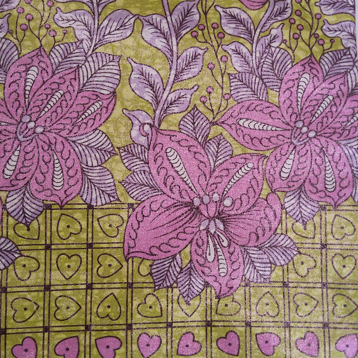 Premium Holland Print 100% Cotton Embellished African Wax Fabric 6 Yards