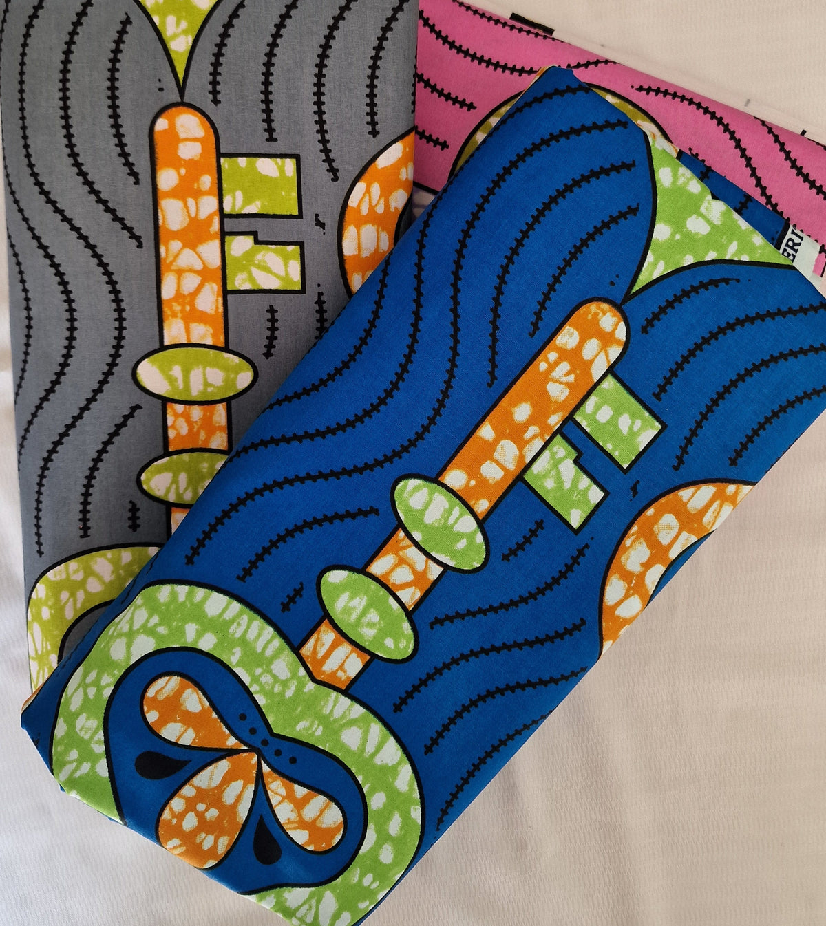 Key Motif Premium Super-Wax African Fabric - 100% Cotton Holland Print