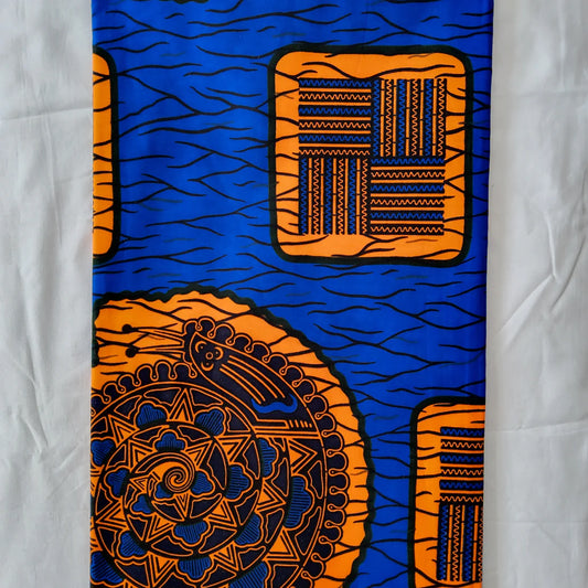 SNAIL SHELL PREMIUM HOLLAND PRINT CLASSIC AFRICAN SUPER WAX PATTERN FABRIC - 6 YARDS BUNDLE