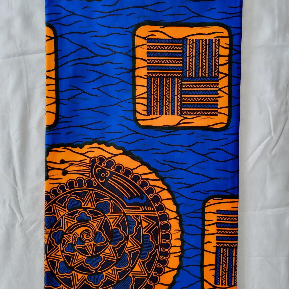 SNAIL SHELL PREMIUM HOLLAND PRINT CLASSIC AFRICAN SUPER WAX PATTERN FABRIC 2 METERS