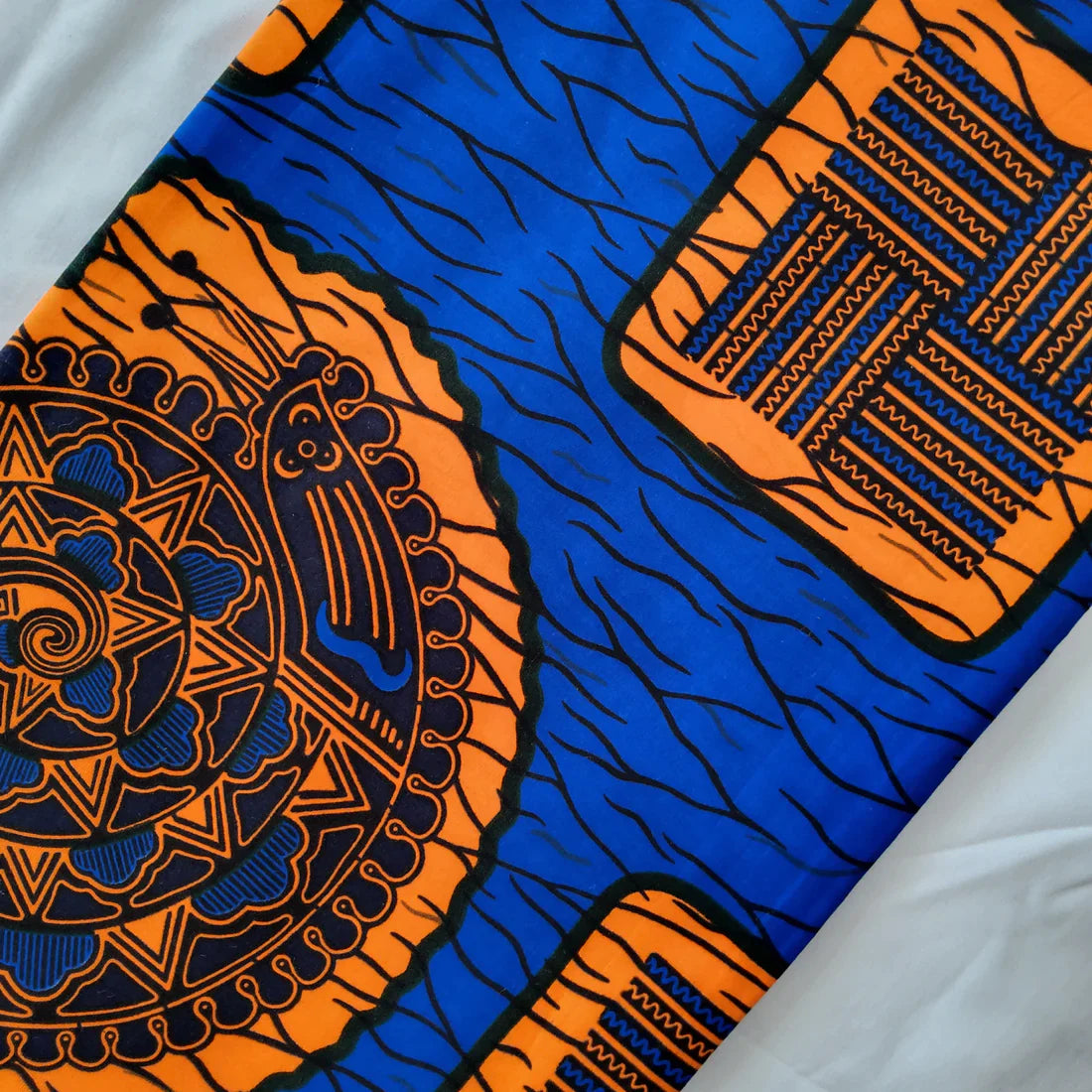 SNAIL SHELL PREMIUM HOLLAND PRINT CLASSIC AFRICAN SUPER WAX PATTERN FABRIC 2 METERS