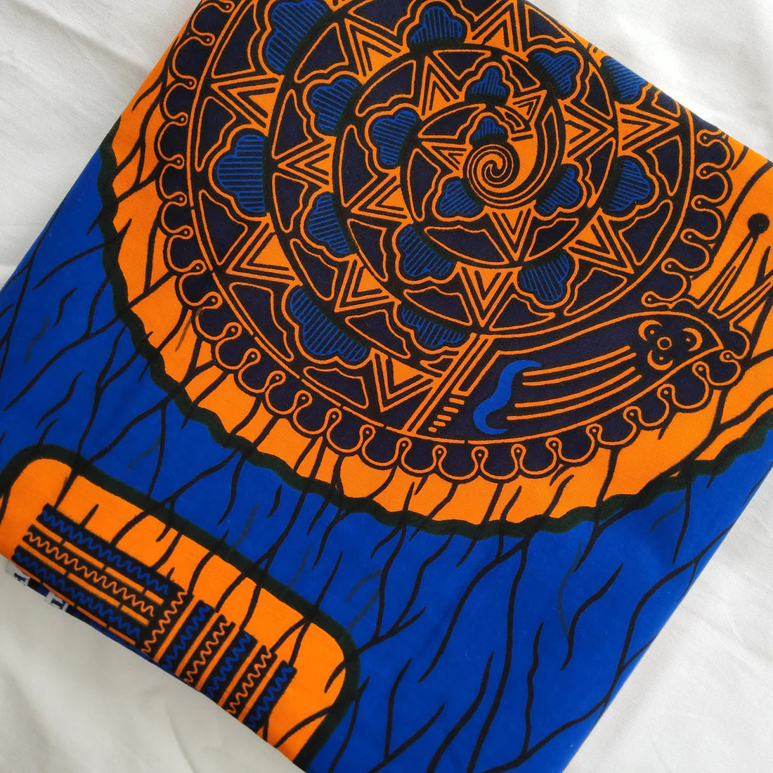 SNAIL SHELL PREMIUM HOLLAND PRINT CLASSIC AFRICAN SUPER WAX PATTERN FABRIC - 6 YARDS BUNDLE