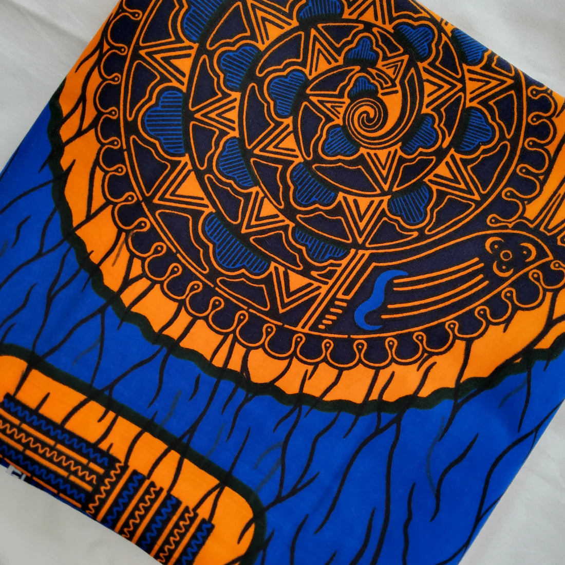 SNAIL SHELL PREMIUM HOLLAND PRINT CLASSIC AFRICAN SUPER WAX PATTERN FABRIC - 6 YARDS BUNDLE