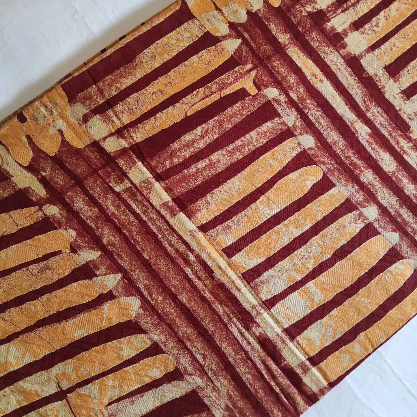 ADIRE - LUSH CLASSIC WEST AFRICAN PATTERN HAND PRINT FABRIC 100% COTTON BROCADE- 1 METER