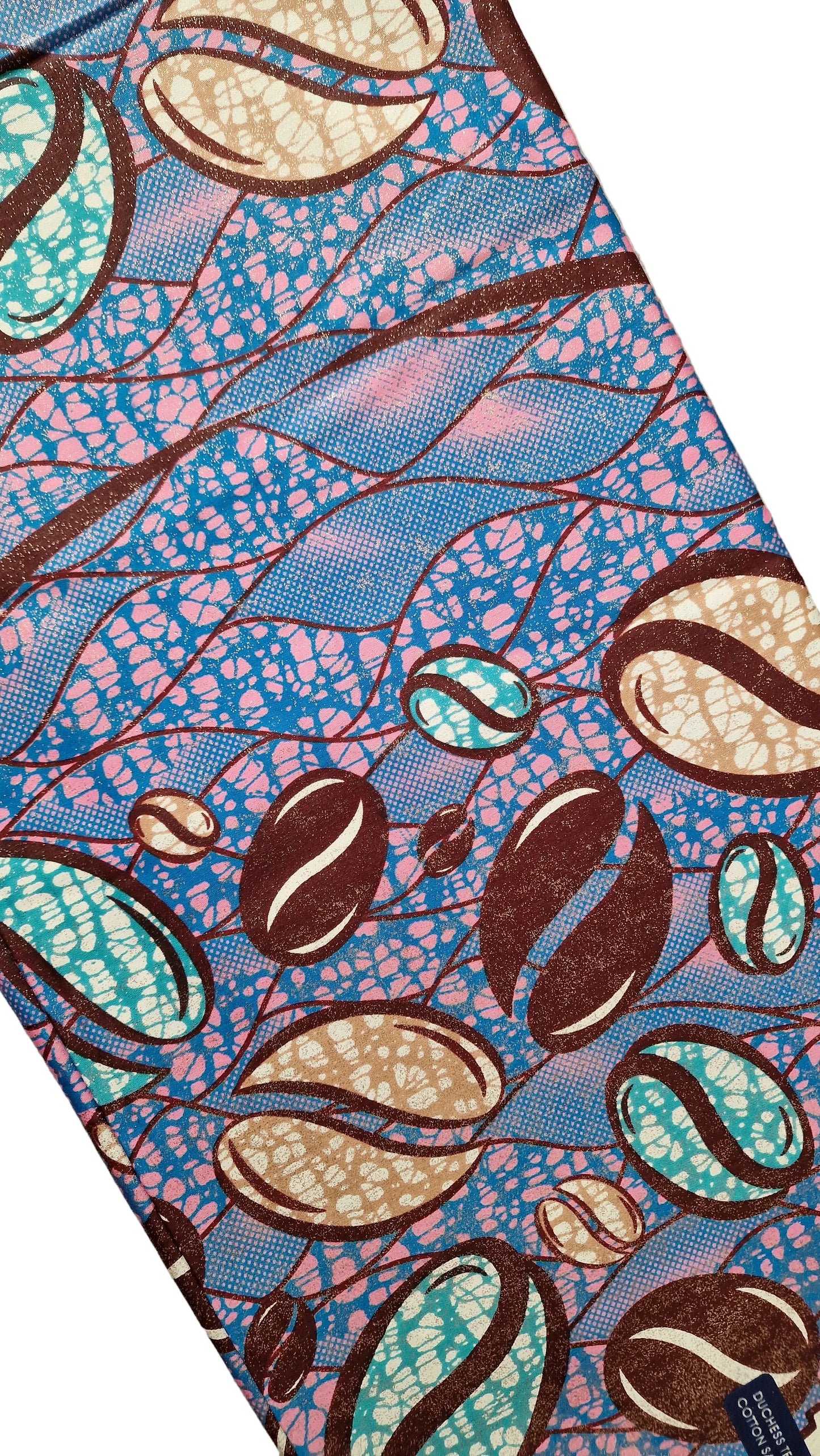 Premium Holland Print 100% Cotton Embellished African Wax Fabric 6 Yards