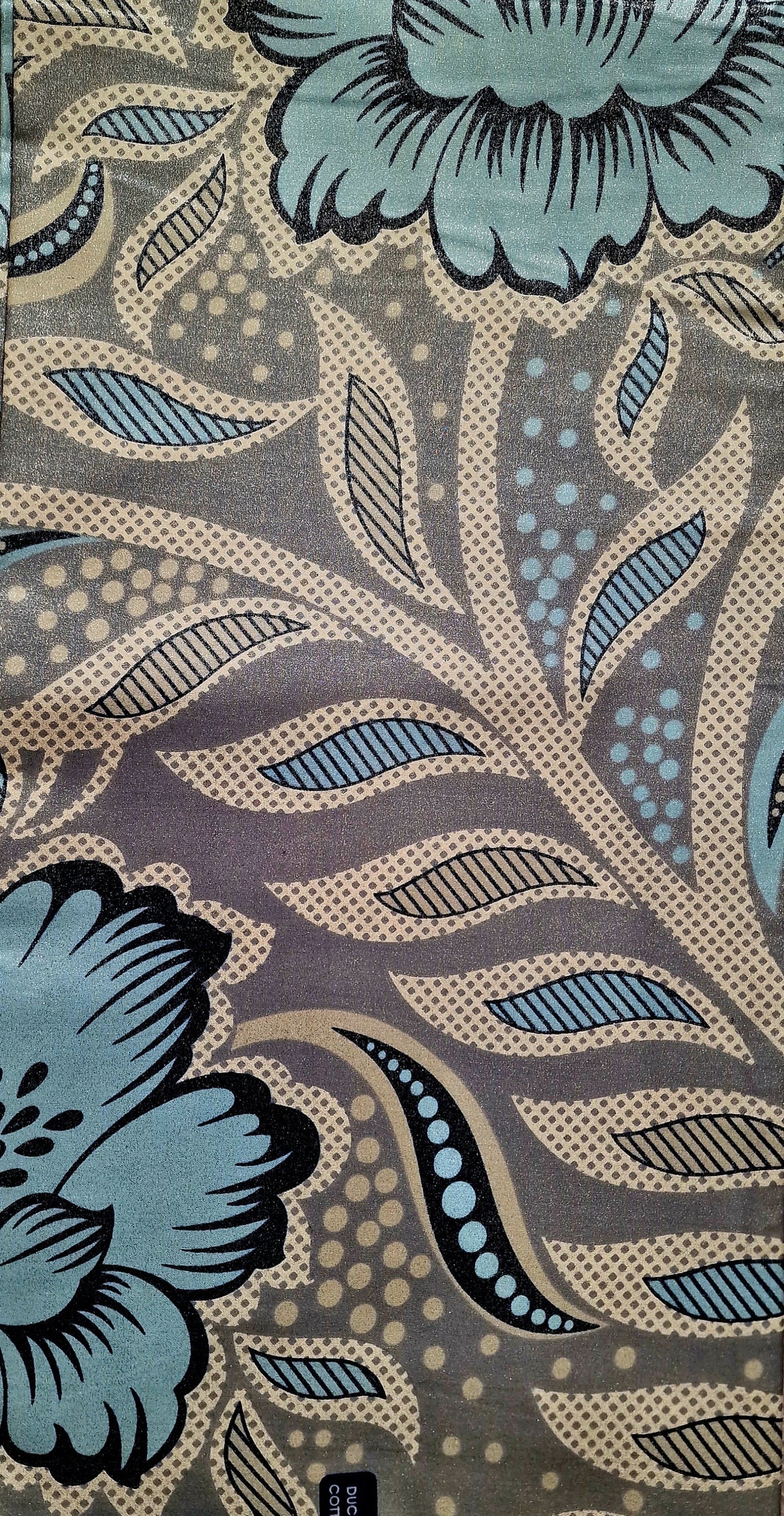 Premium Osikani Gold Embellished African Wax Fabric - 100% Cotton Holland Print