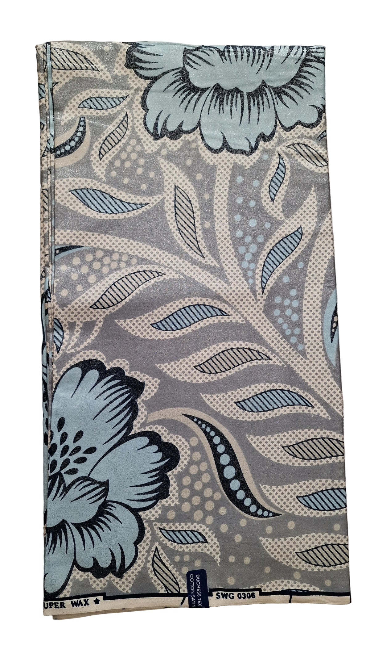 Premium Osikani Gold Embellished African Wax Fabric - 100% Cotton Holland Print