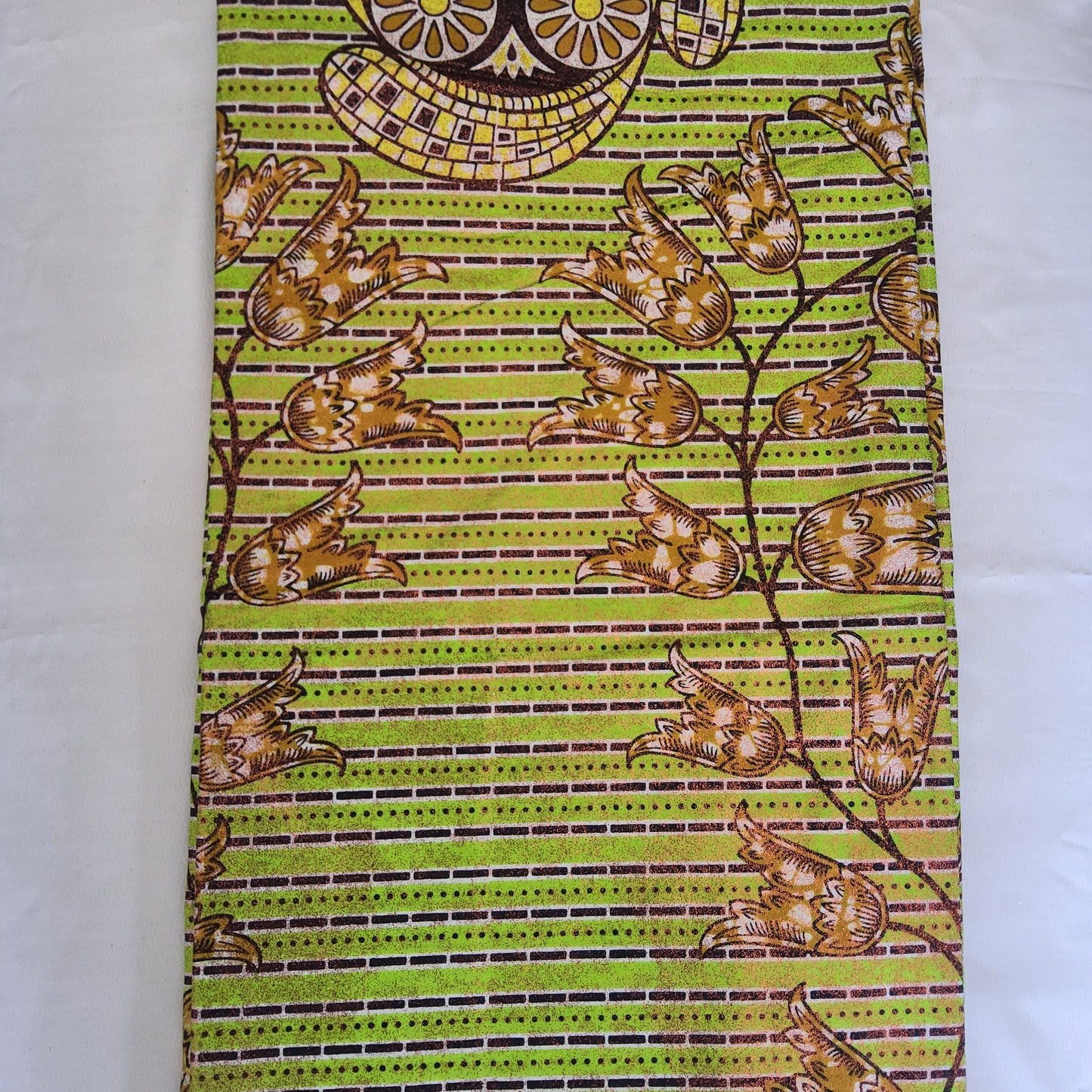 Premium Holland Print 100% Cotton Embellished African Wax Fabric 6 Yards