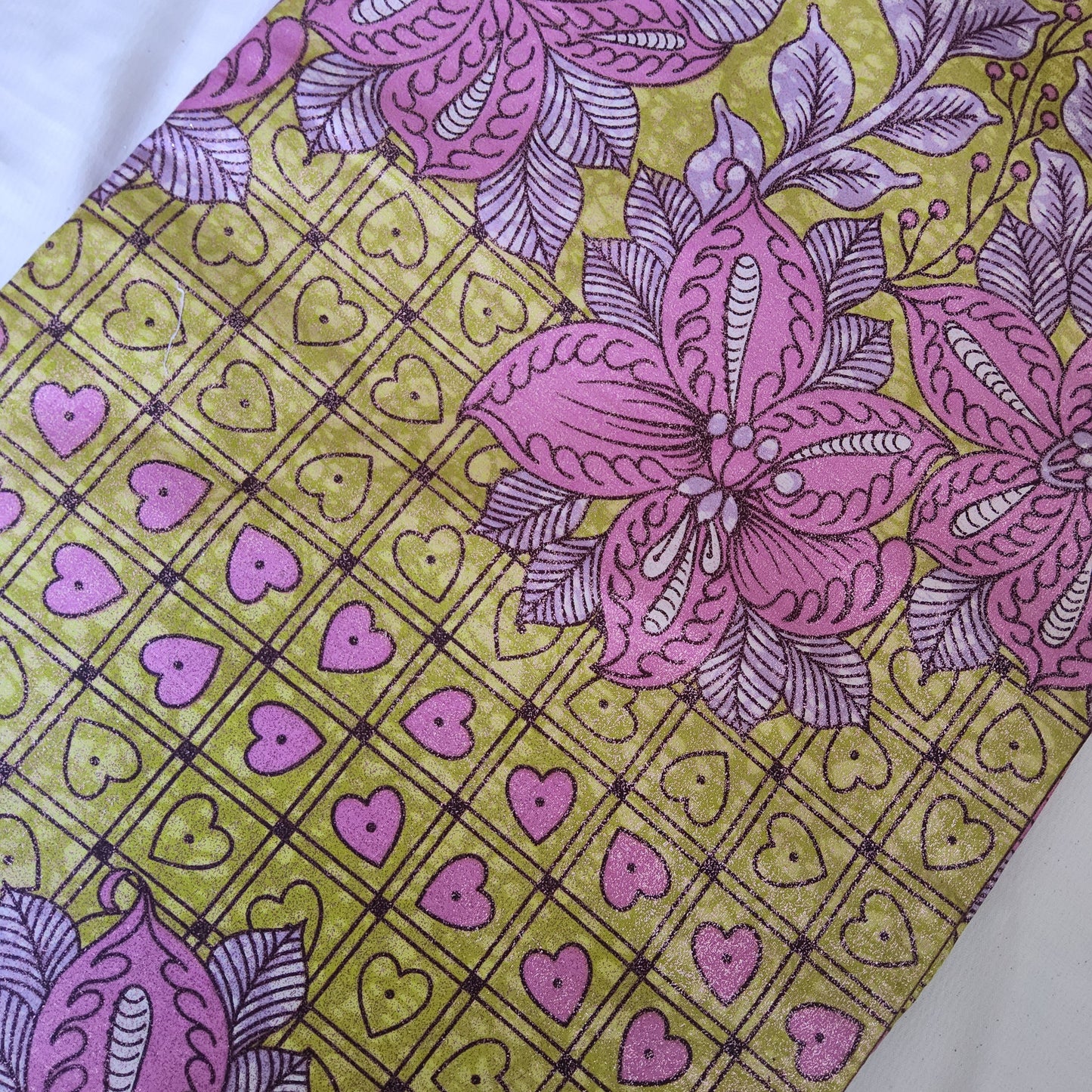 Premium Holland Print 100% Cotton Embellished African Wax Fabric 6 Yards