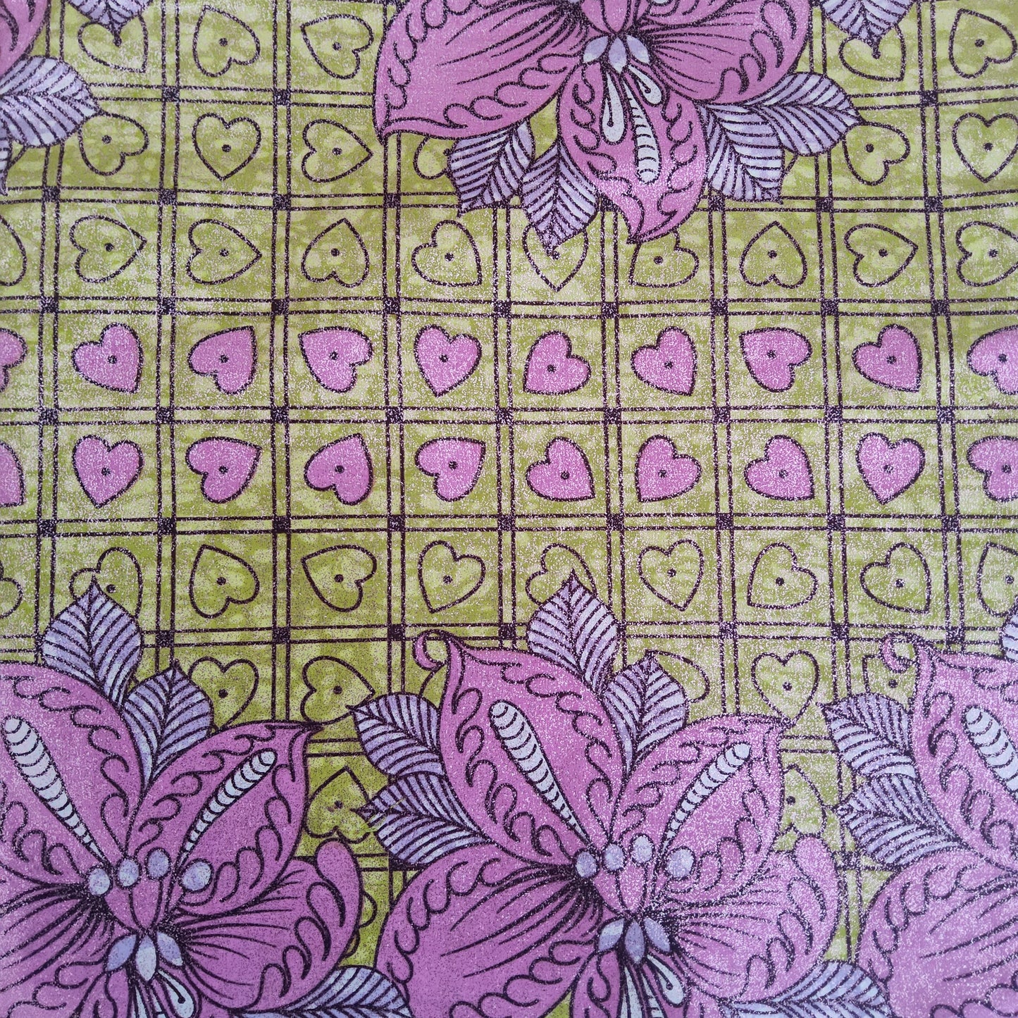 Premium Holland Print 100% Cotton Embellished African Wax Fabric 6 Yards