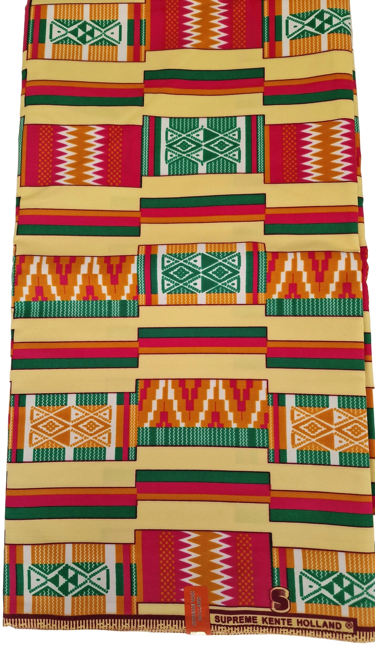 Premium kente Patterned African Wax Fabric - 100% Cotton Holland Print 6 Yards
