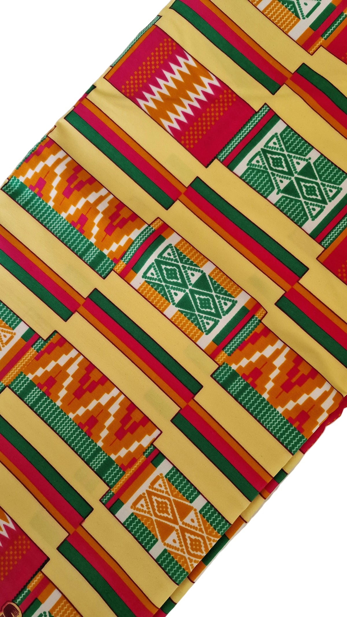 Premium kente Patterned African Wax Fabric - 100% Cotton Holland Print 6 Yards