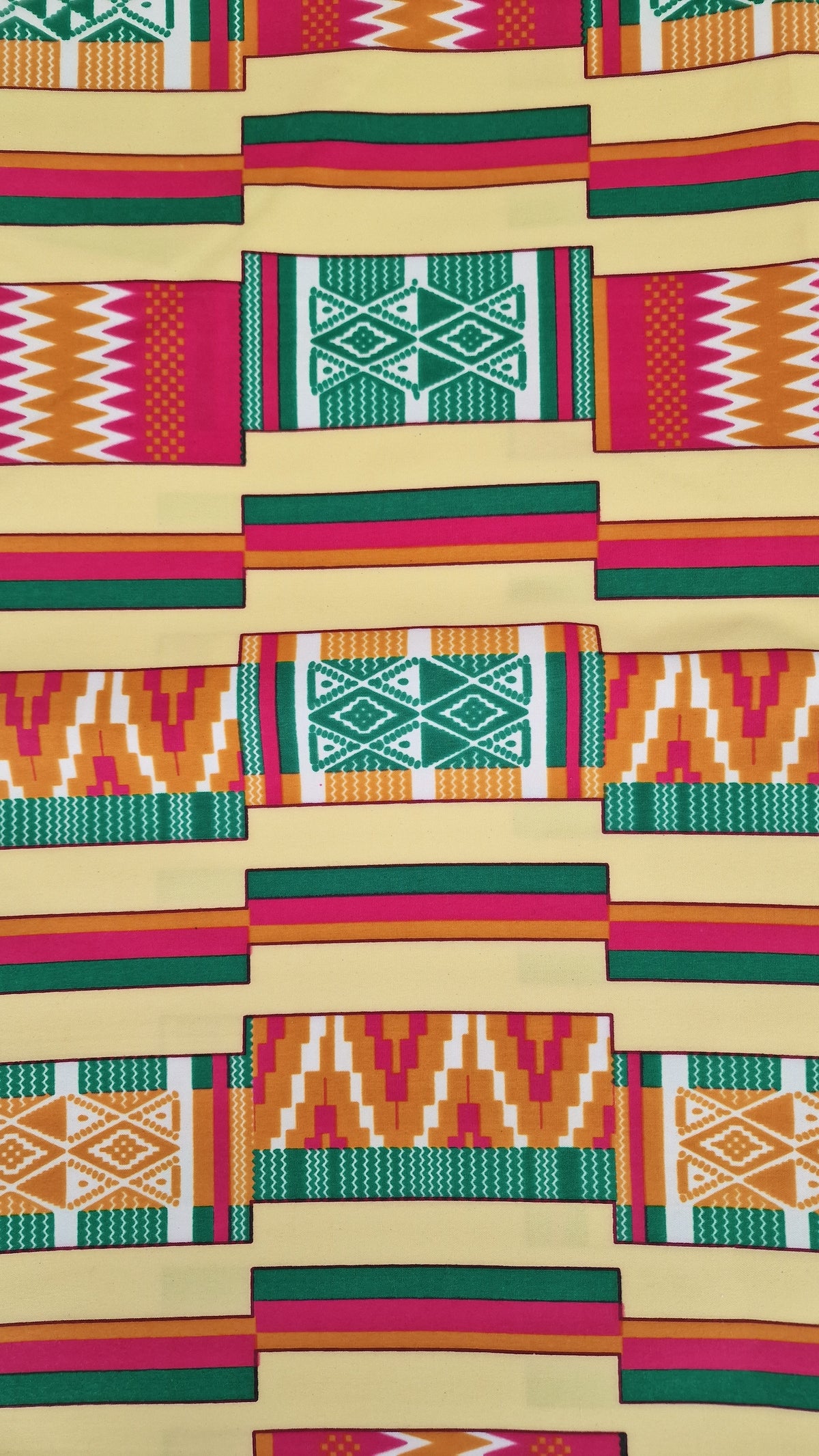 Premium kente Patterned African Wax Fabric - 100% Cotton Holland Print 6 Yards