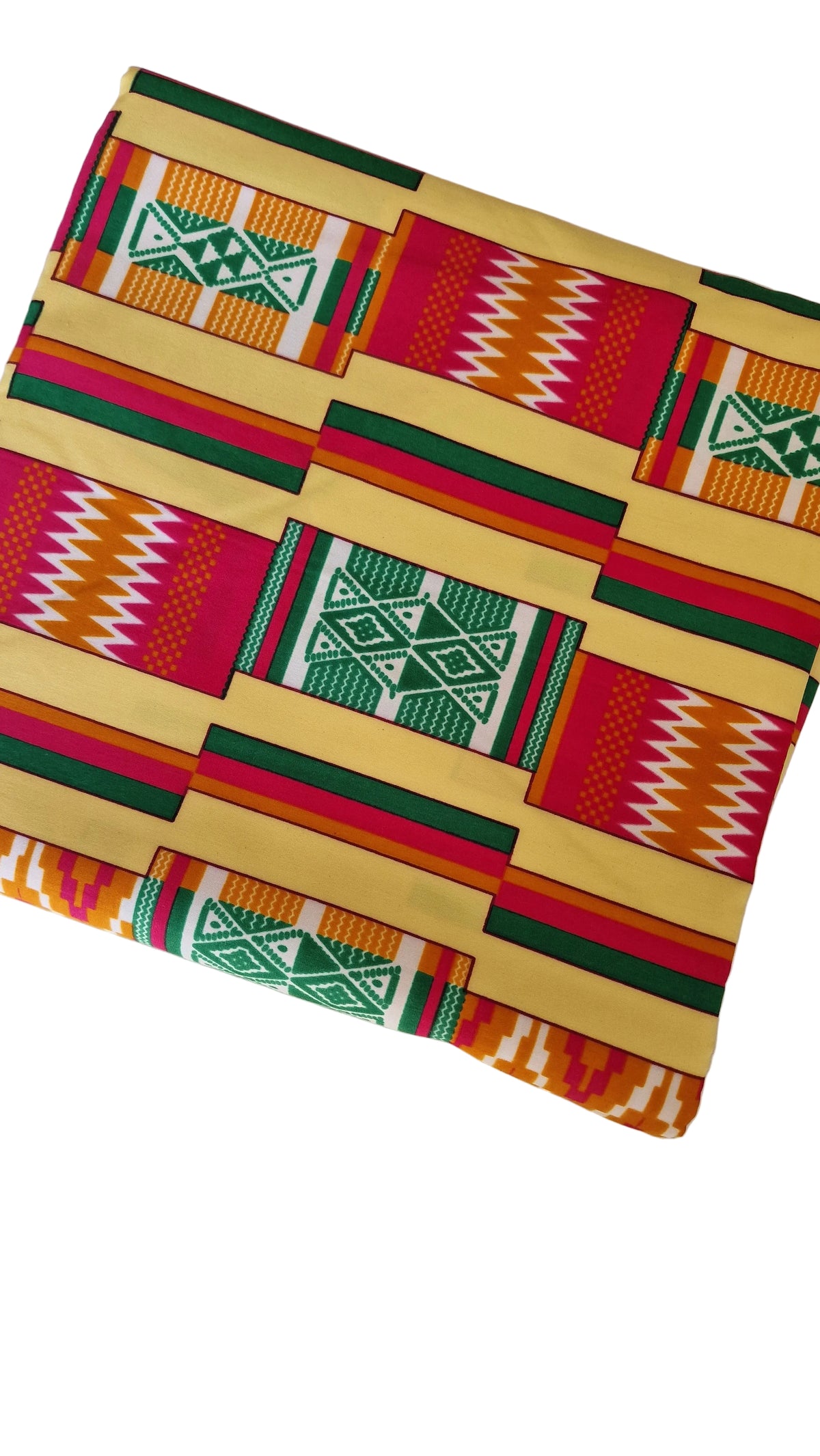 Premium kente Patterned African Wax Fabric - 100% Cotton Holland Print 6 Yards