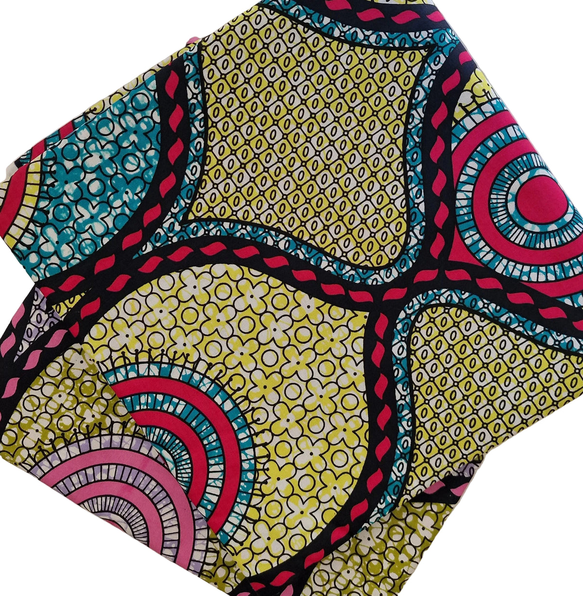 Premium Geometric Reinvented Classic African Wax Fabric - 100% Cotton Holland Print