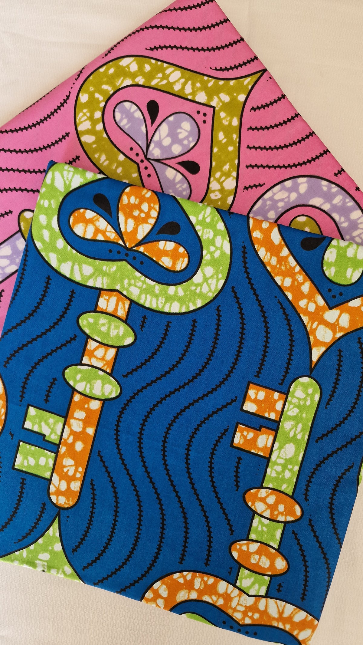 Key Motif Premium Super-Wax African Fabric - 100% Cotton Holland Print
